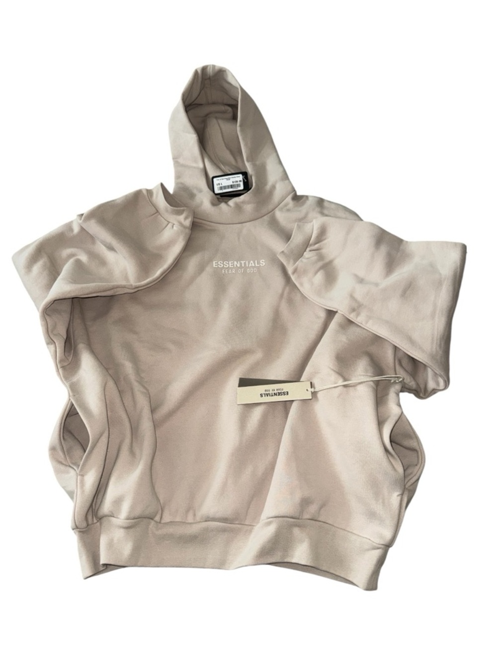 ESSENTIALS Fear of God Hoodie in Silver cloud size Large